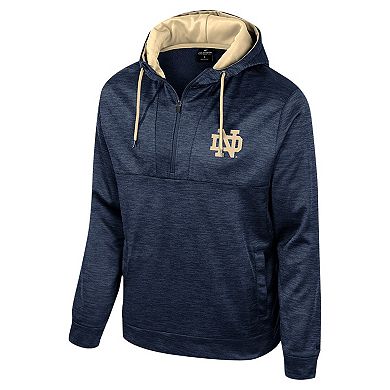 Men's Colosseum Navy Notre Dame Fighting Irish Cypher Half-Zip Hoodie
