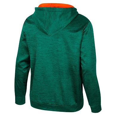 Men's Colosseum Green Miami Hurricanes Cypher Half-Zip Hoodie