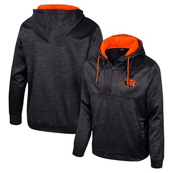 Men's Colosseum Black Oregon State Beavers Cypher Half-Zip Hoodie
