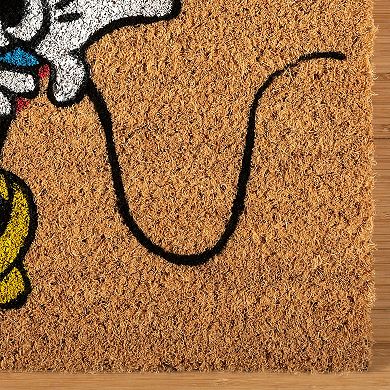 Disney's Mickey Mouse and Minnie Mouse Heart Coir Doormat