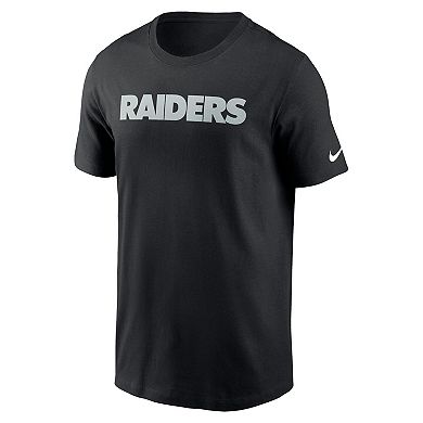Men's Nike Black Las Vegas Raiders Primetime Wordmark Essential T-Shirt