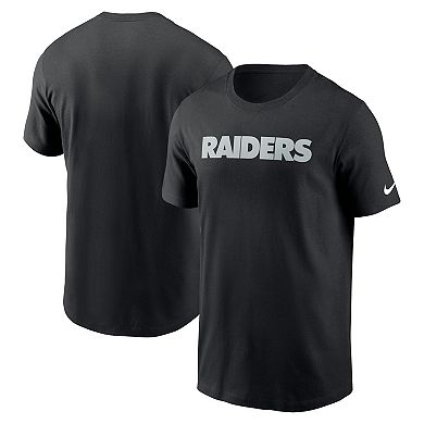 Men's Nike Black Las Vegas Raiders Primetime Wordmark Essential T-Shirt