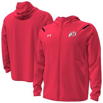 Men's Under Armour Red Utah Utes Unstoppable Performance Fleece Hoodie��Half-Zip Jacket