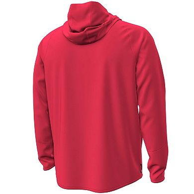 Men's Under Armour Red Utah Utes Unstoppable Performance Fleece Hoodie Half-Zip Jacket
