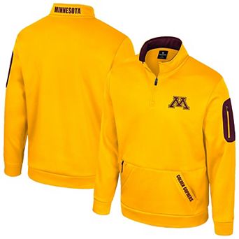 Men's Colosseum Gold Minnesota Golden Gophers Mainframe Quarter-Zip Fleece Jacket