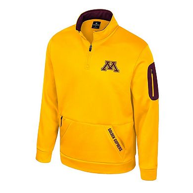 Men's Colosseum Gold Minnesota Golden Gophers Mainframe Quarter-Zip Fleece Jacket