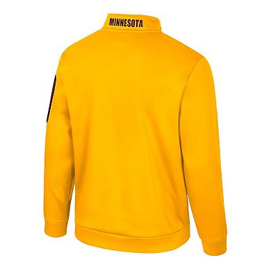 Men's Colosseum Gold Minnesota Golden Gophers Mainframe Quarter-Zip Fleece Jacket