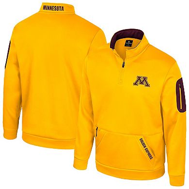 Men's Colosseum Gold Minnesota Golden Gophers Mainframe Quarter-Zip Fleece Jacket