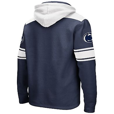 Men's Colosseum Navy Penn State Nittany Lions Big & Tall Hockey Lace-Up Pullover Hoodie