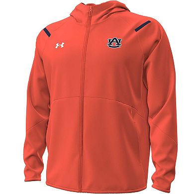 Men's Under Armour Orange Auburn Tigers Unstoppable Performance Fleece Hoodie��Half-Zip Jacket