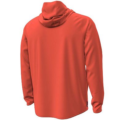 Men's Under Armour Orange Auburn Tigers Unstoppable Performance Fleece Hoodie��Half-Zip Jacket