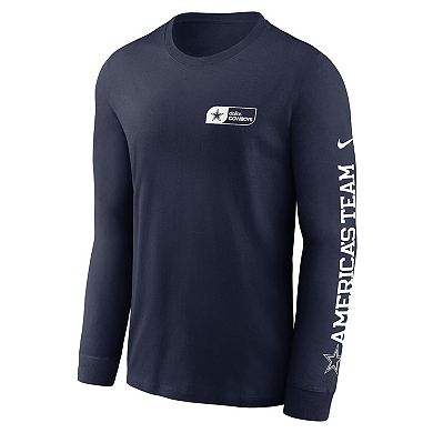 Men's Nike Navy Dallas Cowboys America's Team Essential Long Sleeve T-Shirt