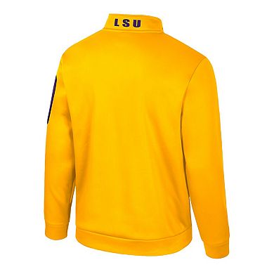 Men's Colosseum Gold LSU Tigers Mainframe Quarter-Zip Fleece Jacket