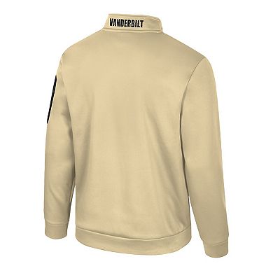 Men's Colosseum Gold Vanderbilt Commodores Mainframe Quarter-Zip Fleece Jacket