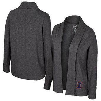 Women's Colosseum Charcoal Illinois Fighting Illini��Dash Cardigan