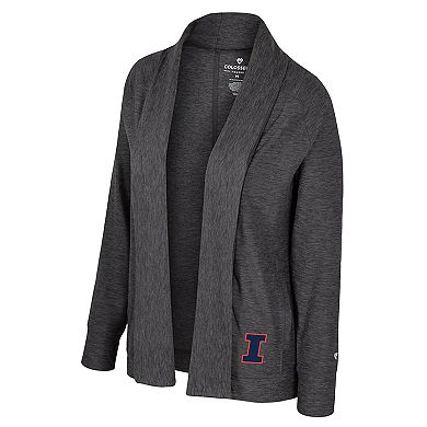 Women's Colosseum Charcoal Illinois Fighting Illini Dash Cardigan