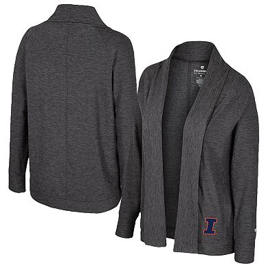 Women's Colosseum Charcoal Illinois Fighting Illini Dash Cardigan