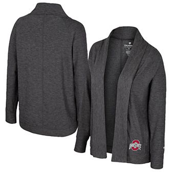 Women's Colosseum Charcoal Ohio State Buckeyes��Dash Cardigan