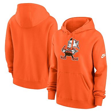 Women's Nike Orange Cleveland Browns Club Fleece Pullover Hoodie