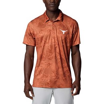 Men's Columbia Texas Orange Texas Longhorns PFG Super Terminal Tackle�� Omni-Shade�� Bangalows Polo
