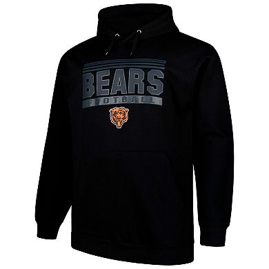 Men's Fanatics Black Chicago Bears Big & Tall Pop Pullover Hoodie