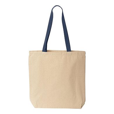 Liberty Bags Natural Tote With Contrast-color Handles