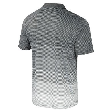 Men's Colosseum Gray Notre Dame Fighting Irish Striped Mesh Polo