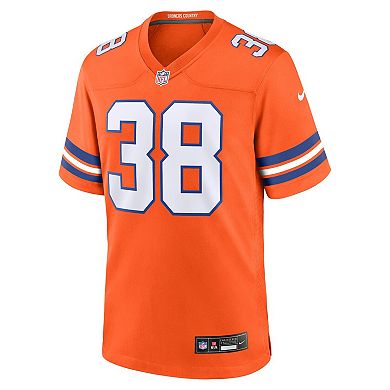 Men's Nike Jaleel McLaughlin Orange Denver Broncos Mile High Collection 1977 Throwback Player Game Jersey