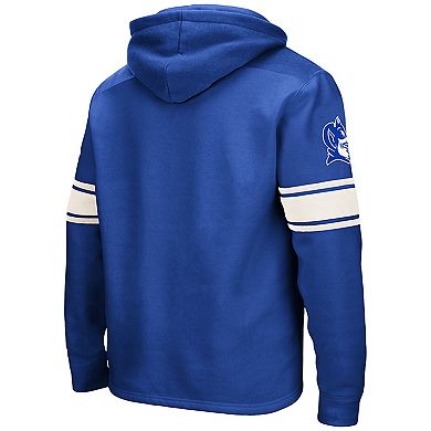 Men's Colosseum Royal Duke Blue Devils Lace-Up 2.0 Pullover Hoodie