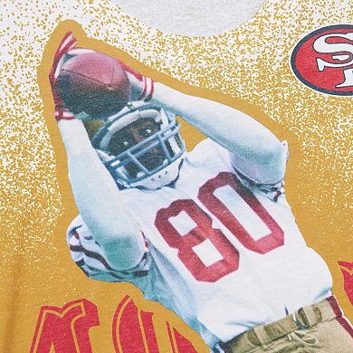 Men's Mitchell & Ness Jerry Rice Gray San Francisco 49ers Burst Retired Player T-Shirt