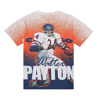 Men's Mitchell & Ness Walter Payton Gray Chicago Bears Burst Retired Player T-Shirt