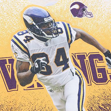 Men's Mitchell & Ness Randy Moss Gray Minnesota Vikings Burst Retired Player T-Shirt