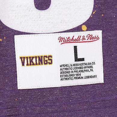 Men's Mitchell & Ness Randy Moss Gray Minnesota Vikings Burst Retired Player T-Shirt