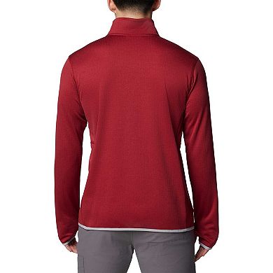 Men's Columbia Crimson Alabama Crimson Tide Park View Grid Fleece Omni-Wick Half-Zip Jacket