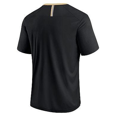 Men's Fanatics Black New Orleans Saints Defender Fade Slant T-Shirt