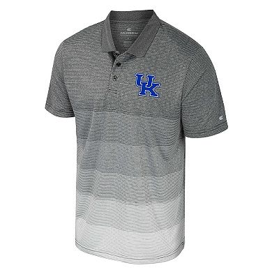 Men's Colosseum Gray Kentucky Wildcats Striped Mesh Polo