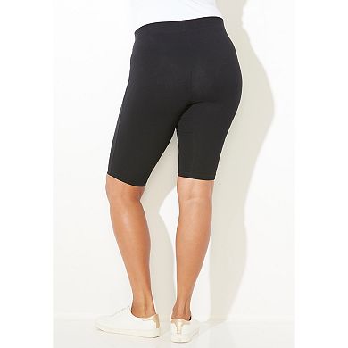 Catherines Women's Plus Size Knit Bike Short