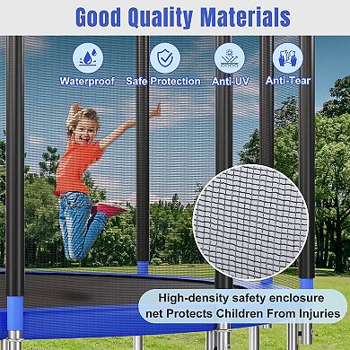 Merax Trampoline With Basketball Hoop And Enclosure