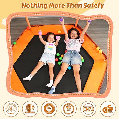 Merax Trampoline With Enclosure Net And Ocean Balls