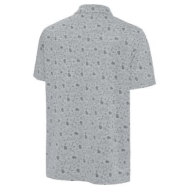 Men's Antigua Heather Gray Philadelphia Eagles Relentless Polo