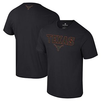 Men's Colosseum Black Texas Longhorns Color Pop Active Blend T-Shirt