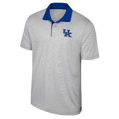 Men's Colosseum Gray Kentucky Wildcats Big & Tall Tuck Striped Polo