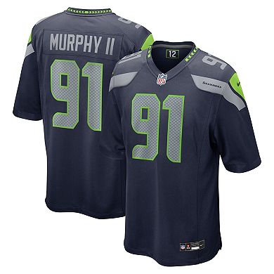 Men's Nike Byron Murphy II College Navy Seattle Seahawks Player Game Jersey