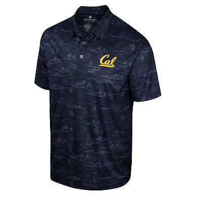 Men's Colosseum Navy Cal Bears Daly Print Polo
