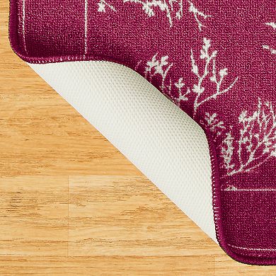 Collections Etc Elegant Leaves and Branches Accent Rugs Rectangle