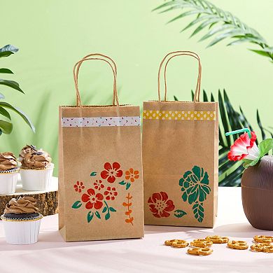 24-pack Small Gift Bags With Handles, Kraft Paper Material, 5.3x3x8.5 In