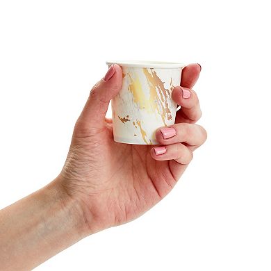 100 Pack Small Paper Cups, Disposable Coffee Cup For Drink Espresso Bathroom 4oz