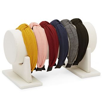 Black T Bar Jewelry Stand for Headbands, Velvet Jewelry Organizer, 12 x 7 in