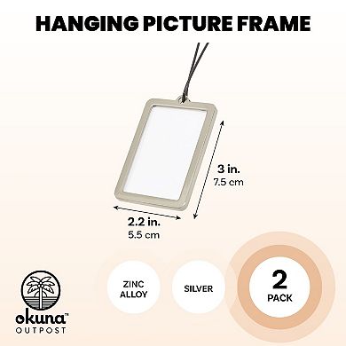 Car Rear View Mirror Hanging Accessories, Small Photo Frame (3 X 2.2 In, 2 Pack)