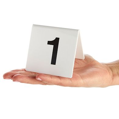 Set Of 25 Acrylic Table Numbers For Wedding, Plastic 1-25 Tent Cards, 3 X 2.75